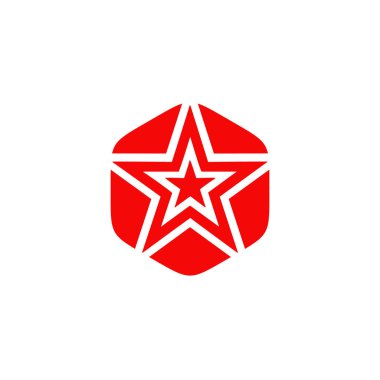 Yıldız logo tasarım vektör şablonu