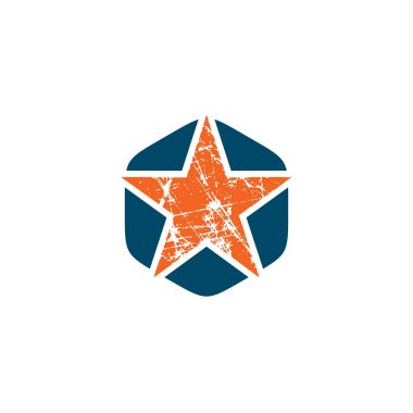 Yıldız logo tasarım vektör şablonu