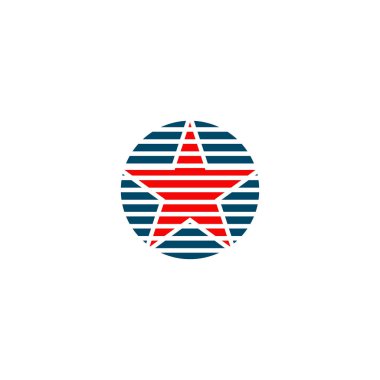 Yıldız logo tasarım vektör şablonu