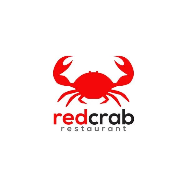 Red cangrejo logotipo icono diseño vector ilustración plantilla — Vector de stock