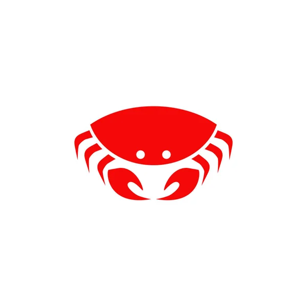 Röd krabba logotyp ikon design vektor illustration mall — Stock vektor