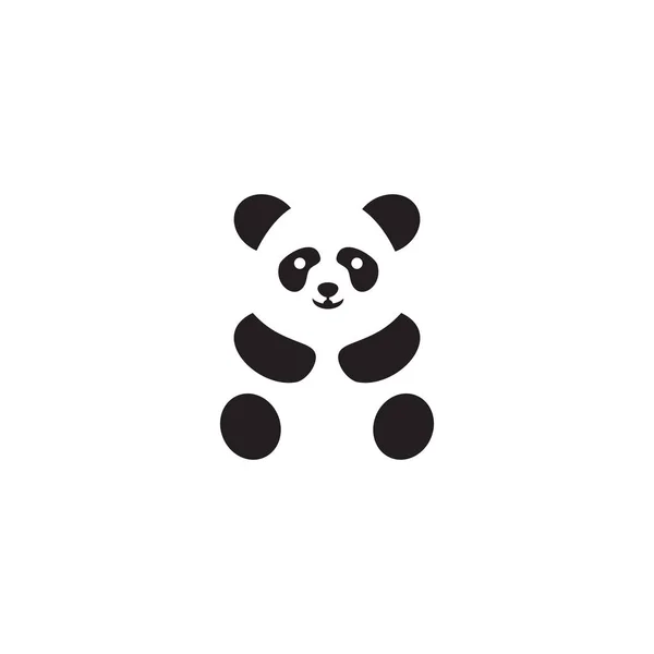Modèle vectoriel de conception de logo icône panda — Image vectorielle