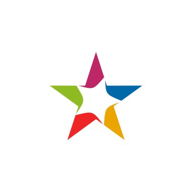 Yıldız logo tasarım vektör şablonu
