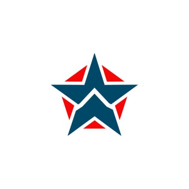 Yıldız logo tasarım vektör şablonu