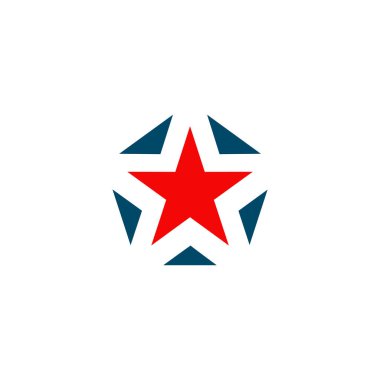 Yıldız logo tasarım vektör şablonu