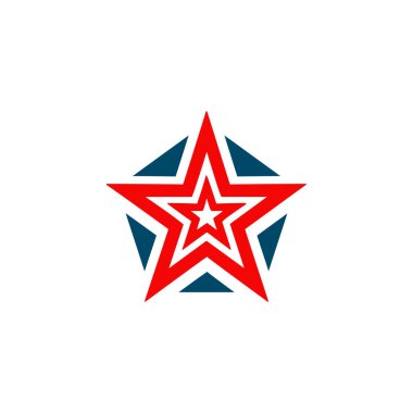 Yıldız logo tasarım vektör şablonu