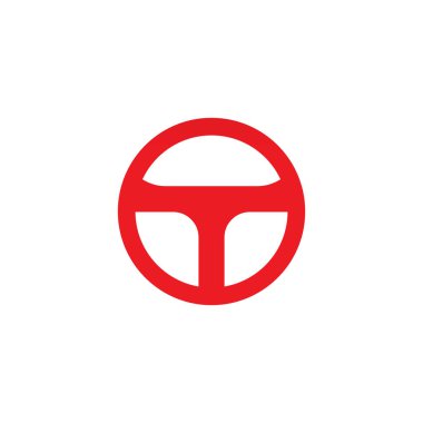 Otomobil direksiyon logosu tasarım vektör şablonu