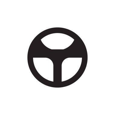 Otomobil direksiyon logosu tasarım vektör şablonu