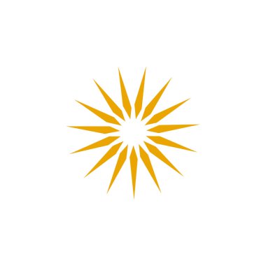 Güneş logosu tasarım vektör şablonu