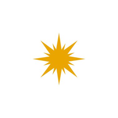 Güneş logosu tasarım vektör şablonu