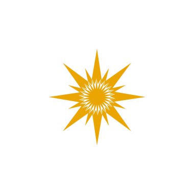 Güneş logosu tasarım vektör şablonu