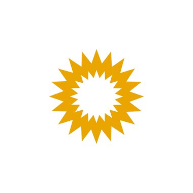 Güneş logosu tasarım vektör şablonu