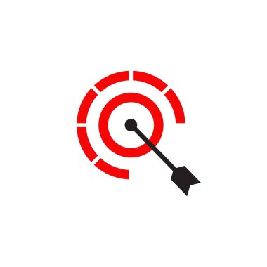 Hedef logo tasarım vektör şablonu