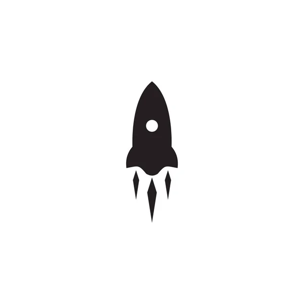 Rocket icono logotipo diseño vector ilustración plantilla — Vector de stock