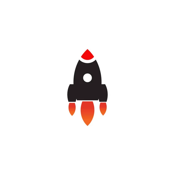 Roket simgesi logo tasarımı vektör çizim şablonu — Stok Vektör