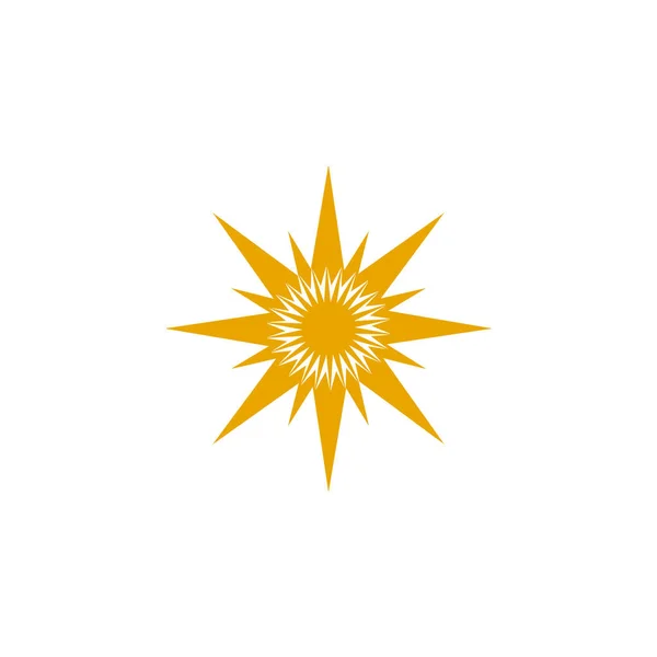 Modello vettoriale di progettazione logo Sun — Vettoriale Stock