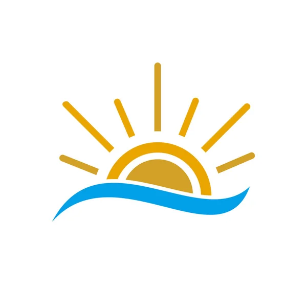 Sun logo icon design vector template — 스톡 벡터