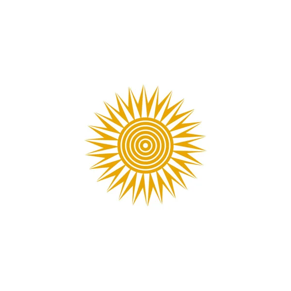 Sun logo design vector template — Stock Vector