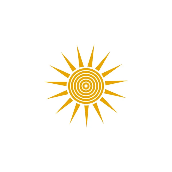 Sun Logo Design Vektorvorlage — Stockvektor
