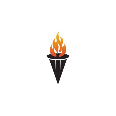 Torch logo tasarım vektör şablonu