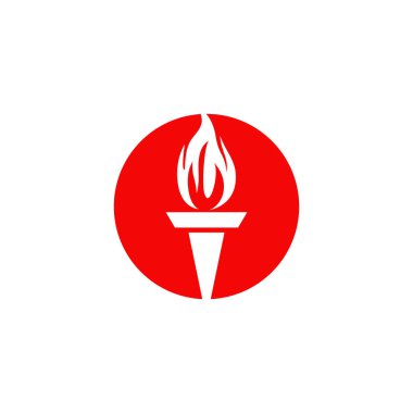 Torch logo tasarım vektör şablonu