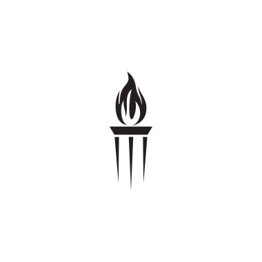 Torch logo tasarım vektör şablonu
