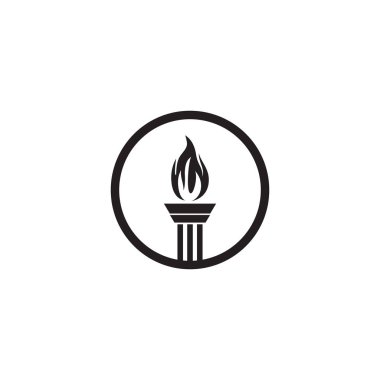 Torch logo tasarım vektör şablonu