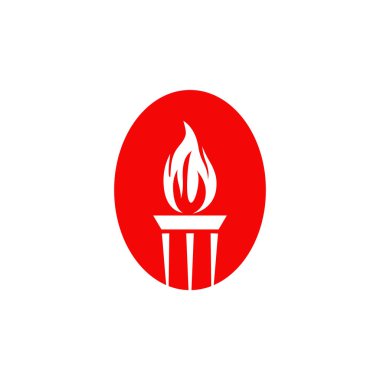 Torch logo tasarım vektör şablonu