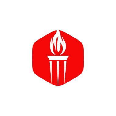 Torch logo tasarım vektör şablonu