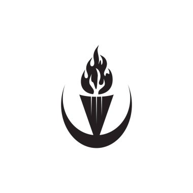 Torch logo tasarım vektör şablonu