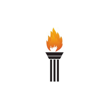 Torch logo tasarım vektör şablonu
