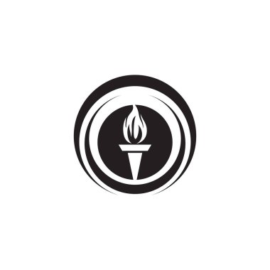 Torch logo tasarım vektör şablonu