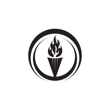 Torch logo tasarım vektör şablonu