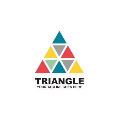Üçgen logo tasarım vektör şablonu