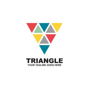 Üçgen logo tasarım vektör şablonu
