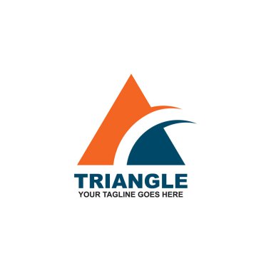 Üçgen logo tasarım vektör şablonu