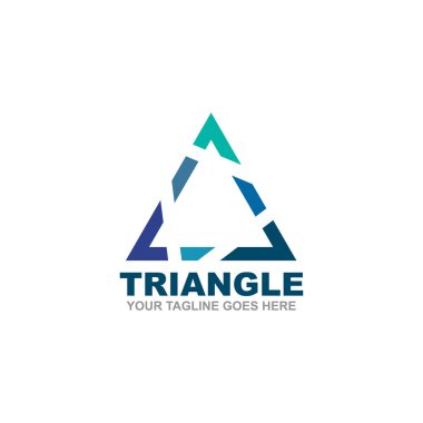 Üçgen logo tasarım vektör şablonu