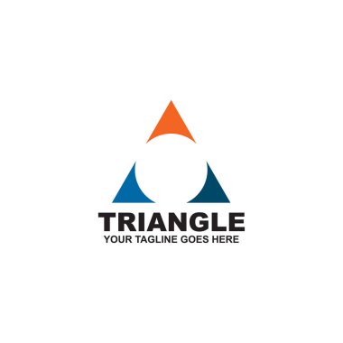 Üçgen logo tasarım vektör şablonu