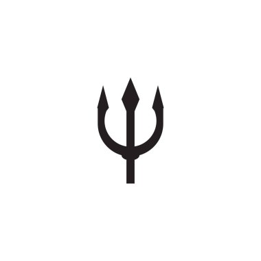 Trident simge logo tasarım vektörü şablonu
