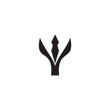 Trident simge logo tasarım vektörü şablonu