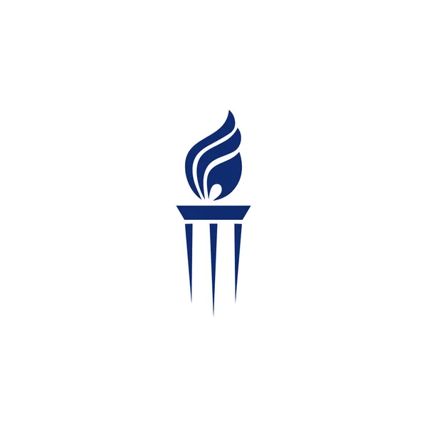 Векторный шаблон логотипа факела — стоковый вектор