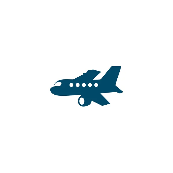 Векторный темп дизайна логотипа туристической компании с иконкой самолета — стоковый вектор