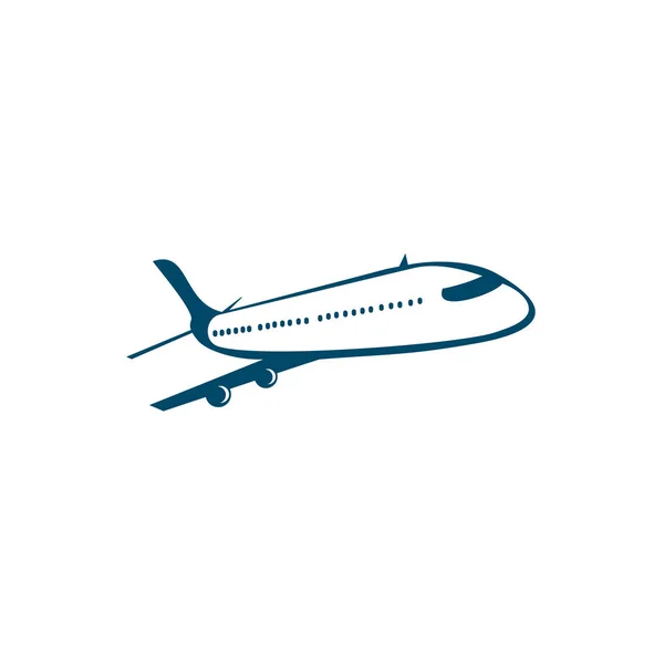 Firma turystyczna logo projektowe wektor tempate z ikoną samolotu — Wektor stockowy