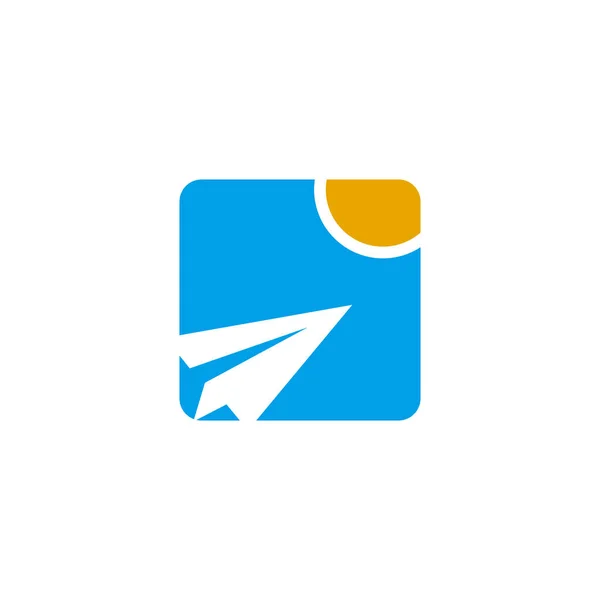 Seyahat şirketi logosu tasarımı — Stok Vektör