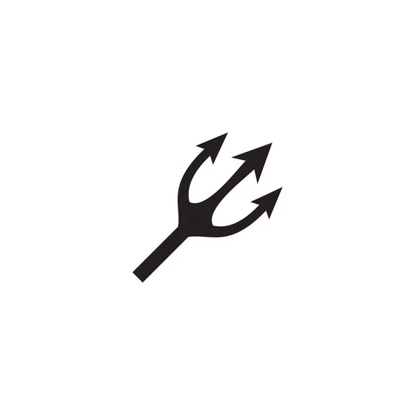 Tridente icono logotipo diseño vector plantilla — Vector de stock
