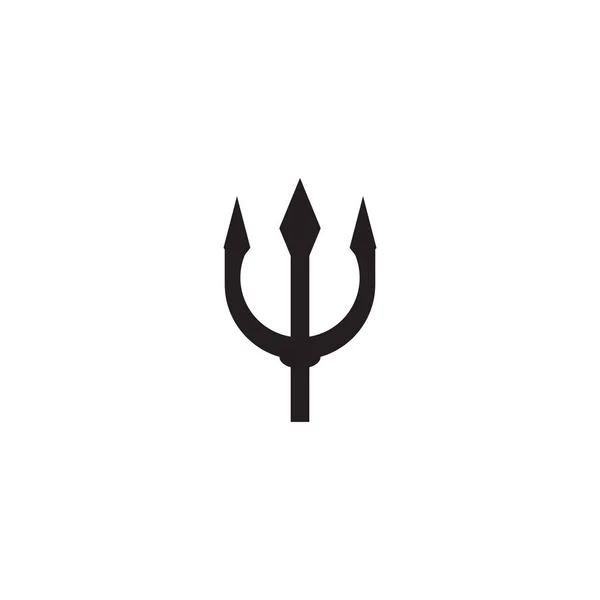 Trident ikon logotyp design vektor mall — Stock vektor