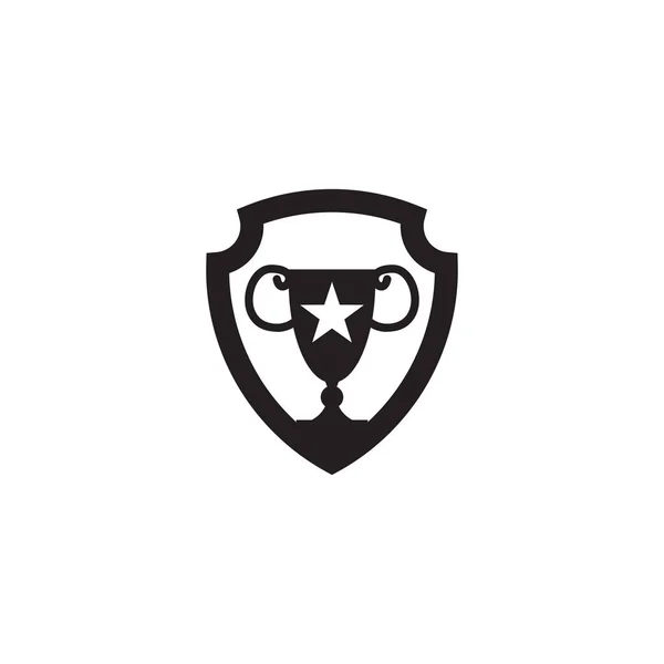 Шаблон векторного дизайну логотипу піктограми трофею — стоковий вектор