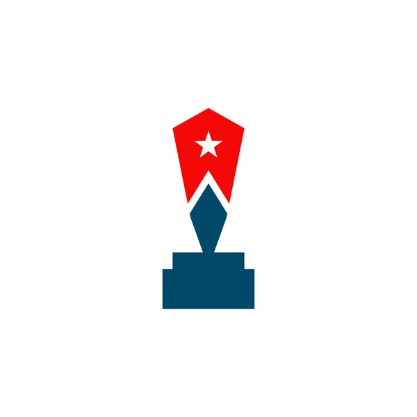 Trophy icon logo design vector template — Stock Vector