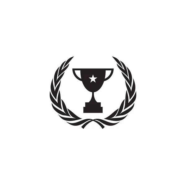 Trophy ikon logotyp design vektor mall — Stock vektor