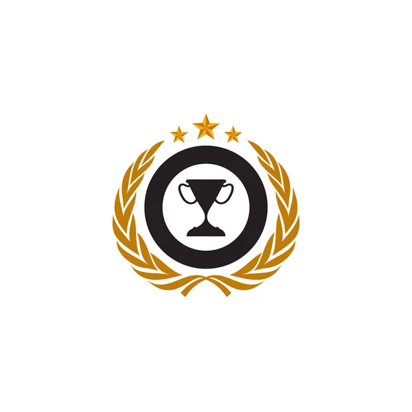 Шаблон вектора дизайна логотипа трофея — стоковый вектор